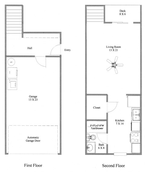 Floor plan for studio, 1 bath, 650 sqft